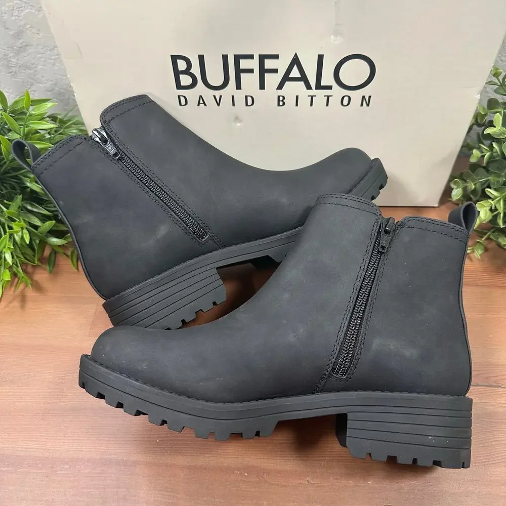 Buffalo David Bitton Women's Anna Black Water Repellant Boots‎ Size 10